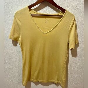 Yellow V-neck women’s top